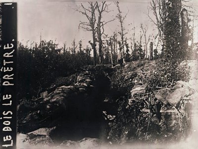 Okopy, Bois-le-Prêtre, Lotaryngia, północna Francja, c1914-c1918 autorstwa Unbekannt