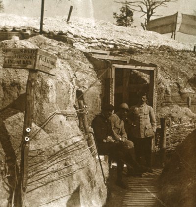 Okopy, Szampan, północna Francja, c1914-c1918 autorstwa Unbekannt