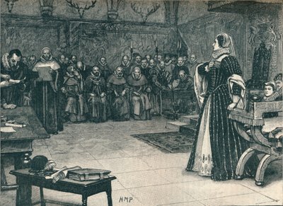 Proces Maryi Królowej Szkotów w zamku Fotheringhay, 1586 1905. autorstwa Unbekannt