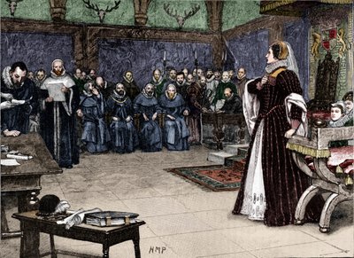 Proces Maryi Królowej Szkotów w zamku Fotheringhay, 1586 1905 autorstwa Unbekannt