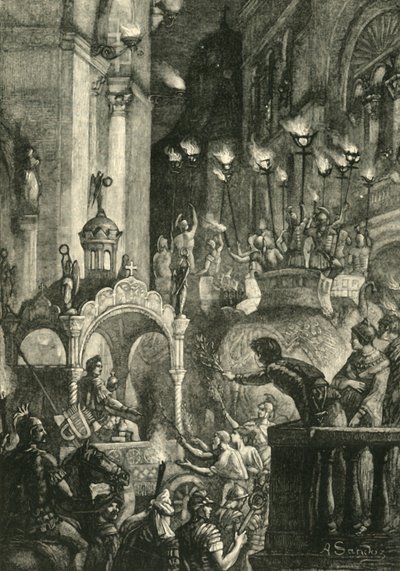 Triumf Herakliusza w Konstantynopolu, 629AD, 1890. autorstwa Unbekannt