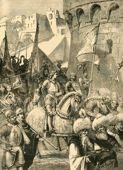 Triumfalny wjazd Ryszarda I. i Filipa Augusta do Akki, 1191, 1890. autorstwa Unbekannt