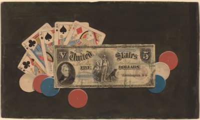Trompe loeil: Full House z frytkami i rachunkiem 5 USD autorstwa Unbekannt