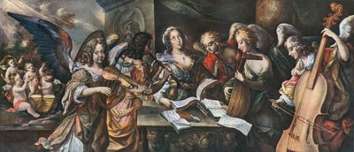 Trąbki, kocioł, skrzypce, szałamaja, lutnia i viola da gamba, 1948 autorstwa Unbekannt