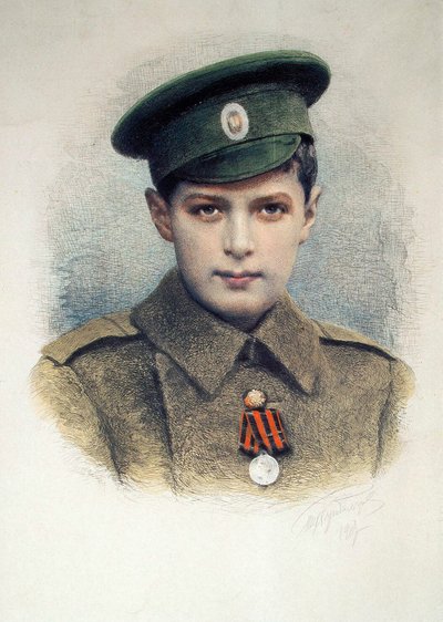 Carewicz Aleksiej jako lanc-korporał armii rosyjskiej, 1917 autorstwa Unbekannt
