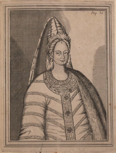 Carina Irina Godunova 1557-1603, żona cara Rosji Fiodora I. autorstwa Unbekannt