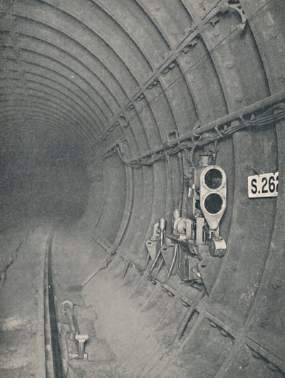 Sygnał tunelowy i automatyczne zatrzymanie pociągu. Londyńskie Koleje Podziemne, 1926 autorstwa Unbekannt