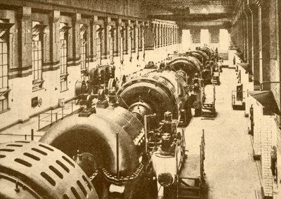 Turbogeneratory w Neasden Power House, Metropolitan Railway, 1930. autorstwa Unbekannt