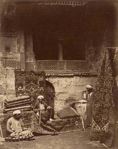 Turecki Bazar Dywanów, Kair, ca. 1880. autorstwa Unbekannt