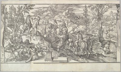 Tureccy żołnierze w spoczynku z fryzu Ces Moeurs et fachons de faire de Turcz Customs ..., 1553. autorstwa Unbekannt