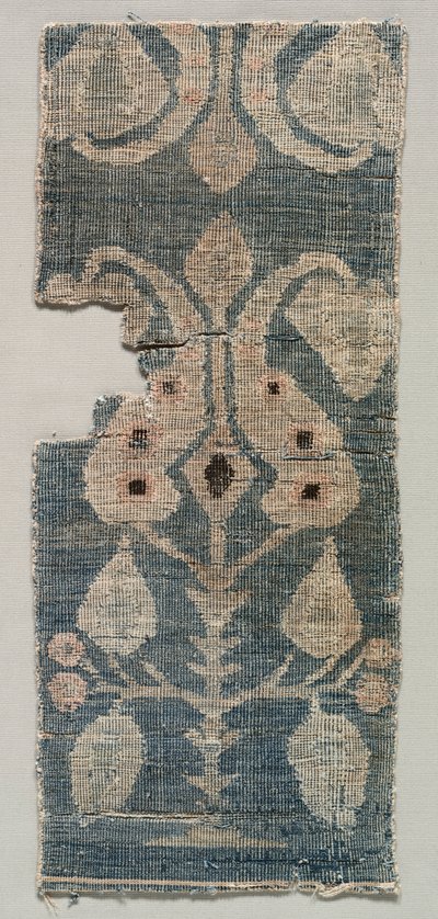 Dwulicowy fragment dywanu, 1100s. autorstwa Unbekannt