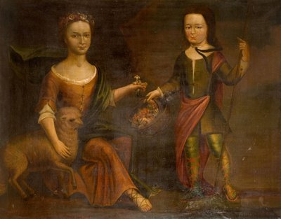 Dwoje dzieci rodziny Holte, 1800. autorstwa Unbekannt