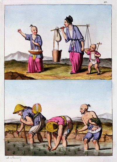 Dwie sceny chińskie, ok. 1830 r autorstwa Unbekannt