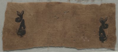 Dwa fragmenty z zasłony: delfiny, 400-500s. autorstwa Unbekannt
