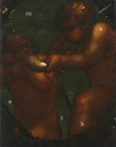 Dwa Putti, XVIII wiek. autorstwa Unbekannt