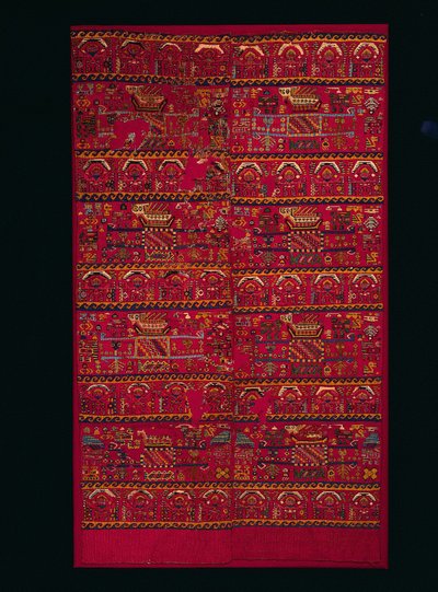 Dwa fragmenty panelu tkanego gobelinem, 1000-1460s. autorstwa Unbekannt