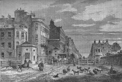 Tyburn Turnpike, Westminster, Londyn, 1820 1878 autorstwa Unbekannt