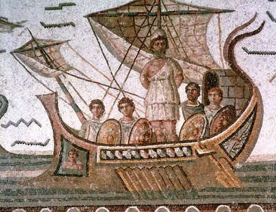 Ulisses i syreny, mozaika rzymska, III wne autorstwa Unbekannt