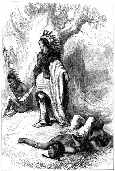Uncas i Miantonomoh, 1643 c1880 autorstwa Unbekannt
