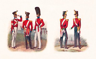 Mundury 86. pułku z 1842 r. i pułku z 1848 r., 1904 r. autorstwa Unbekannt