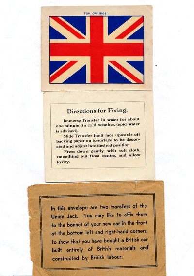 Transfery samochodów Union Jack, lata 60. autorstwa Unbekannt