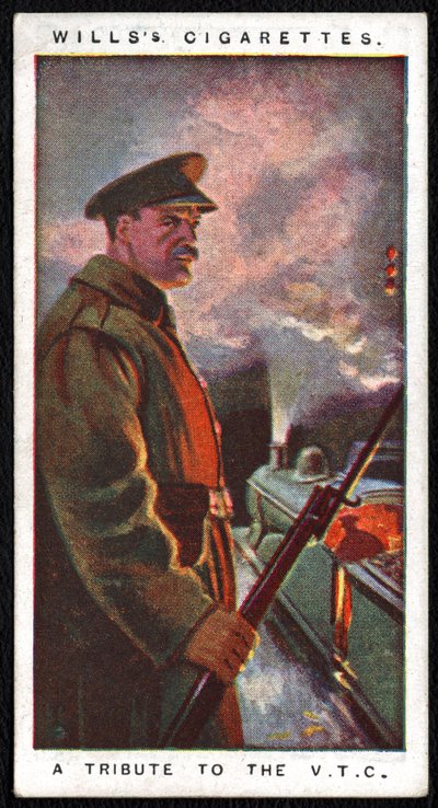 Wielka Brytania : Jedna z serii dwudziestu czterech kart papierosowych opublikowanych w 1917 roku przez Imperial Tobacco Company jako hołd dla wysiłku wojennego sił wojskowych i cywilnych autorstwa Unbekannt