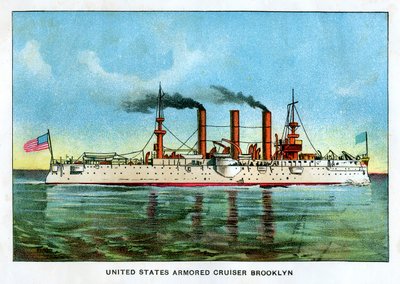 Amerykański krążownik pancerny Brooklyn, ok. 1890 r. autorstwa Unbekannt