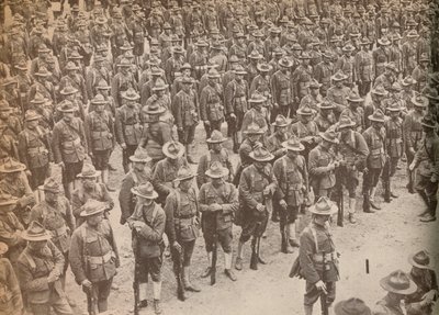 Wojska Stanów Zjednoczonych na paradzie przed przemarszem przez Londyn 15 sierpnia 1917 r., kiedy autorstwa Unbekannt