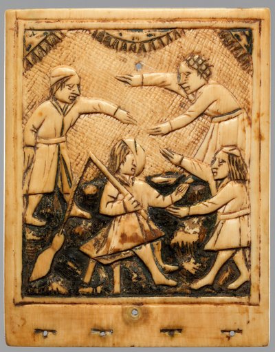 Górny liść zegara słonecznego, niemiecki, ca. 1500. autorstwa Unbekannt