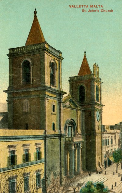 Valletta Malta - Kościół św. Jana, c1918-c1939. autorstwa Unbekannt