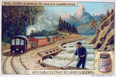 Różne systemy kolejowe, Zermatt, Szwajcaria, ok. 1900 autorstwa Unbekannt