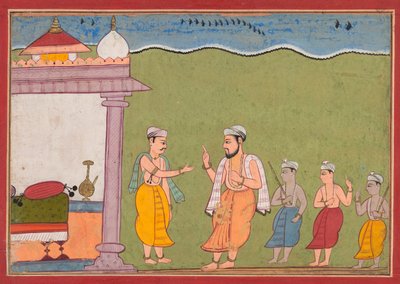 Vasudeva spotyka Nandę z Bhagavata Purany, ೧೬೧೦. autorstwa Unbekannt