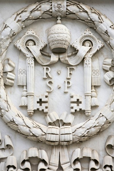 Herb Watykanu, Rzym, Włochy autorstwa Unbekannt