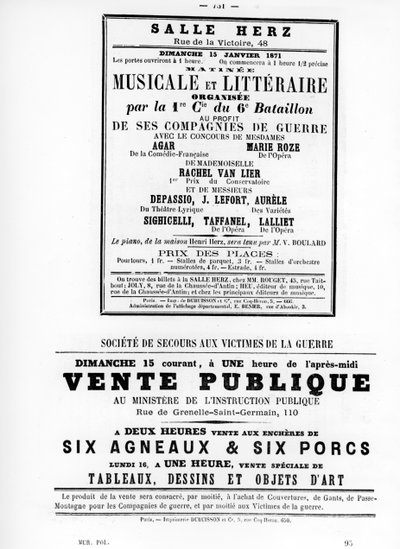 Vente Publique, z francuskich plakatów politycznych Komuny Paryskiej, maj 1871 autorstwa Unbekannt