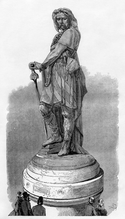 Pomnik Wercyngetoryksa w Alesia, niedaleko Dijon, Francja, 1882-1884 autorstwa Unbekannt