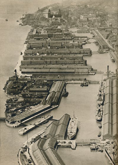 Statki płyną z Liverpoolu do portów na całym świecie, od rzeki Mersey, 1936 autorstwa Unbekannt