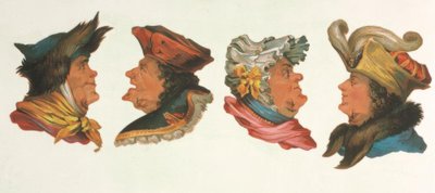 Układanka obrazkowa, cztery głowice / chromolitografia. autorstwa Unbekannt