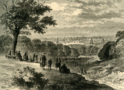 Widok ze Wzgórza Jednego Drzewa, Greenwich Park, 1846, c1878. autorstwa Unbekannt