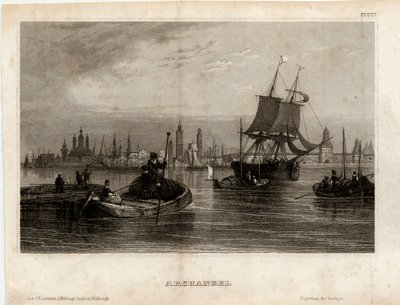 Widok Archangielska, 1833 autorstwa Unbekannt