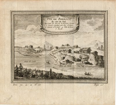 Widok Bieriezowa, ok. godz. 1750 autorstwa Unbekannt