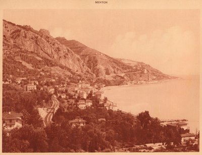 Widok na Garavan i pogranicze włoskie, Menton, 1930. autorstwa Unbekannt