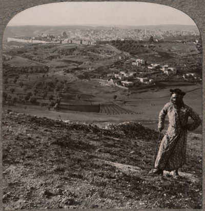 Widok Jerozolimy z Góry Skopus, ok. 1900 autorstwa Unbekannt