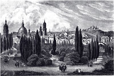 Widok Lwowa, ok. 1845 autorstwa Unbekannt