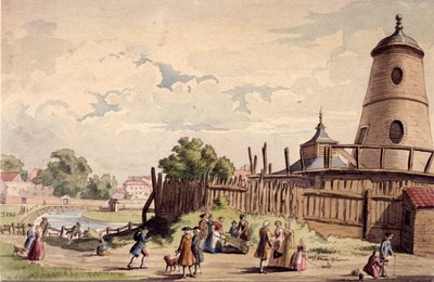 Widok New River Head, Finsbury, Londyn, ok. 1750 autorstwa Unbekannt