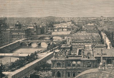 Widok Paryża, ukazujący siedem mostów, 1882 autorstwa Unbekannt