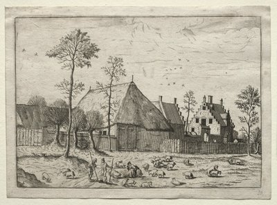 Widok wiosek w Brabancji i Campine: Pasterze ze trzodą, ok. godz. 1559. autorstwa Unbekannt