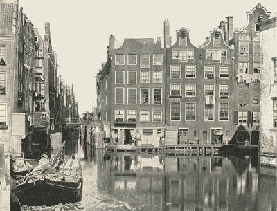 Widok na jeden z głównych kanałów, Amsterdam, Holandia, 1895. autorstwa Unbekannt