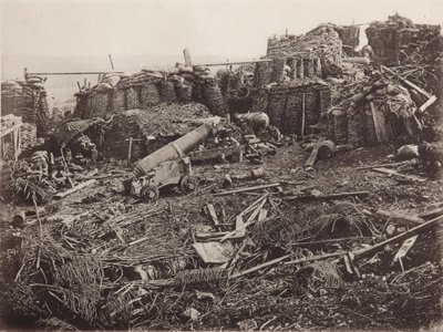 Widok III Bastionu w Sewastopolu, 1856 r. autorstwa Unbekannt