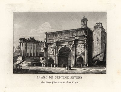 Widok łuku Septymiusza Sewera, Arco di Settimio Severo, Forum Romanum, Rzym autorstwa Unbekannt