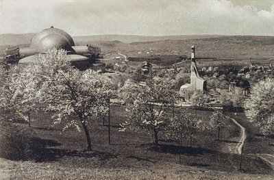 Widok Domu Goetheanuma i Ciepłowni, Dornach, Szwajcaria, 1914-1916 autorstwa Unbekannt